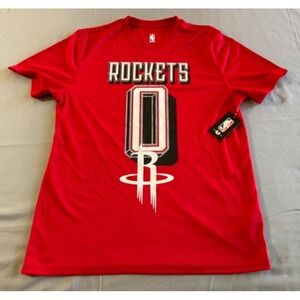 Houston Rockets Basketball Men's Red Short‎ Sleeve T-Shirt Large NBA NEW